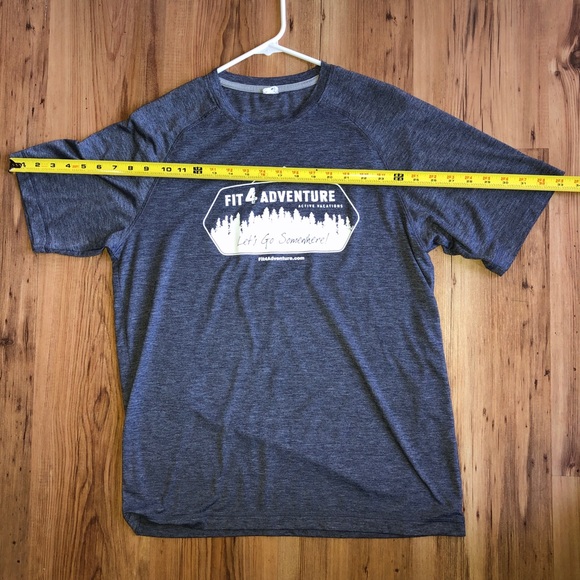 Fit 4 Adventure T Shirt Short Sleeve Gray Medium Men’s UNISEX - Picture 4 of 11
